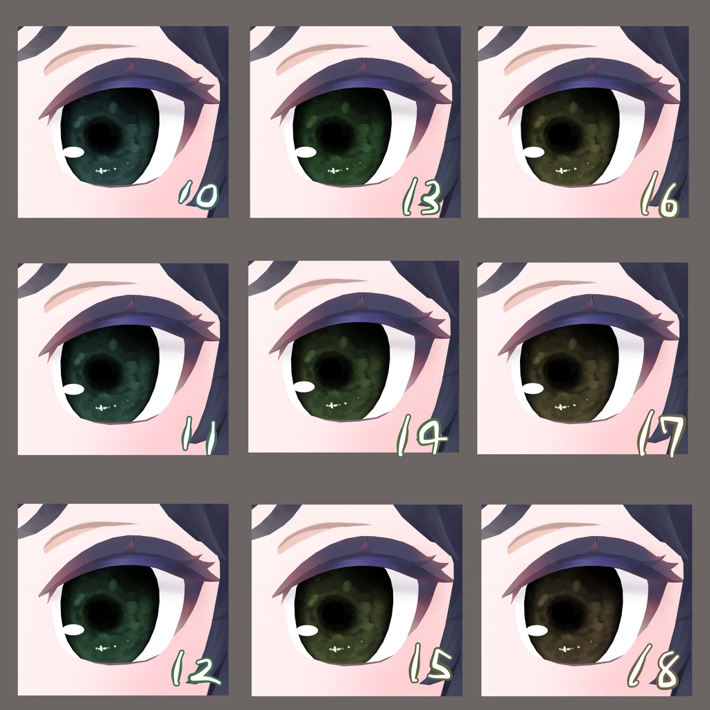 【アオイちゃん専用】雨雲eye ‐eye texture 23color & PSD付き‐MZ17