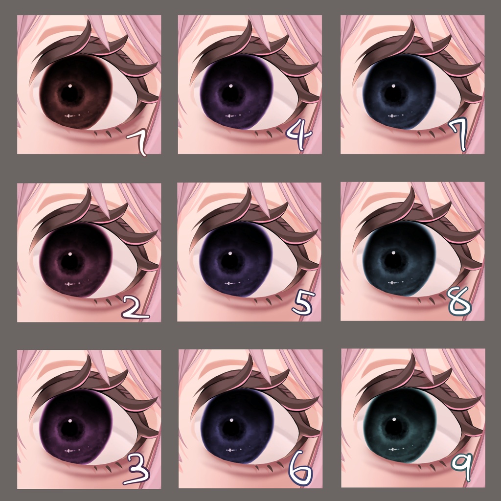 【リナシータ専用】雨雲eye ‐eye texture 23color & makeup texture & PSD付き‐MZ20