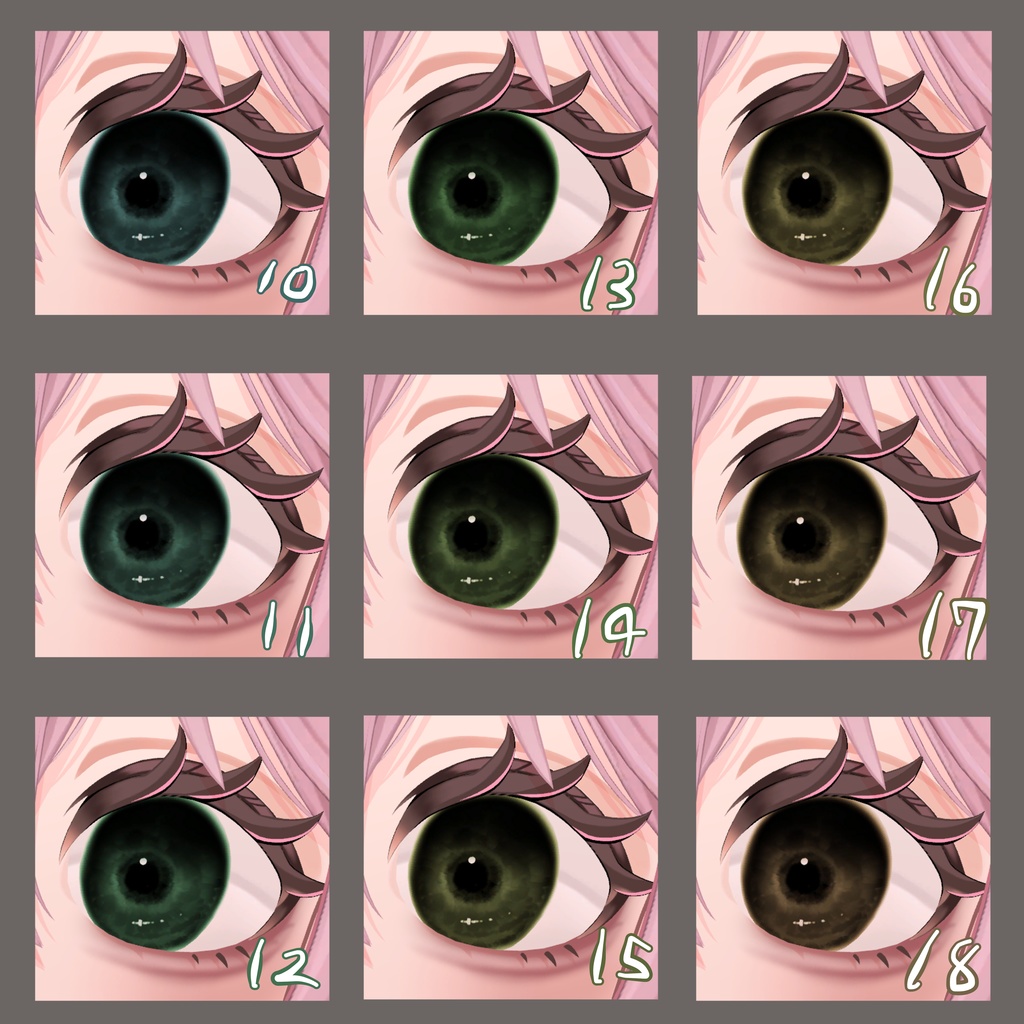 【リナシータ専用】雨雲eye ‐eye texture 23color & makeup texture & PSD付き‐MZ20