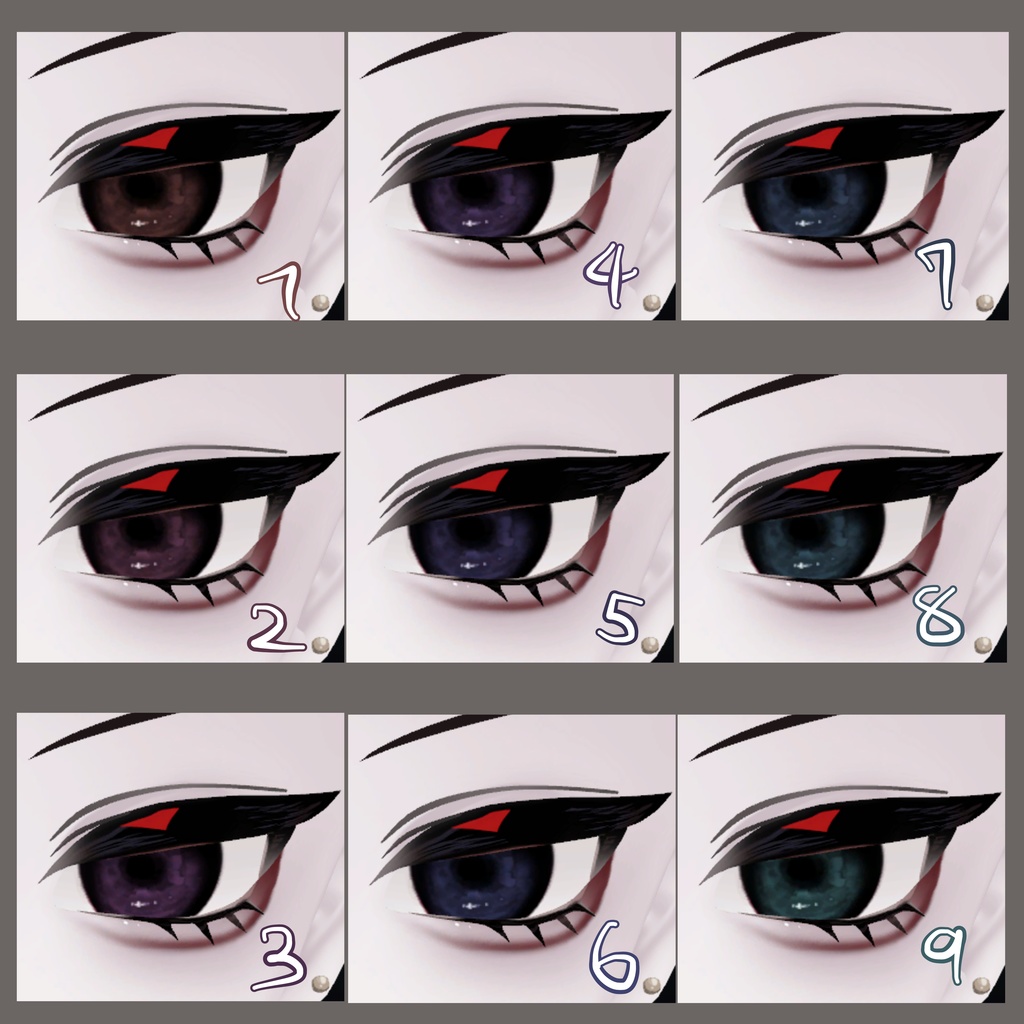 ~発売記念セール~【ネハイル専用】雨雲eye ‐eye texture 23color & makeup texture & PSD付き‐MZ23