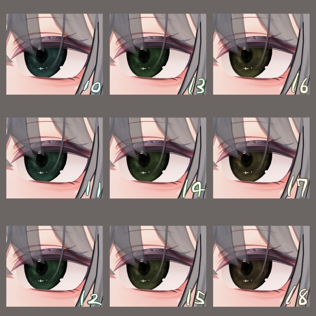 【翠羽専用】雨雲eye ‐eye texture 23color & makeup texture & PSD付き‐MZ26