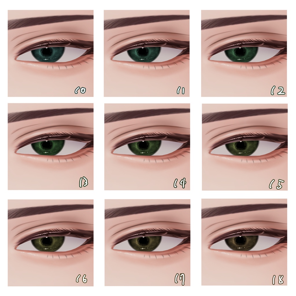 【悠莉専用】雨雲eye ‐eye texture 23color & makeup texture & PSD付き‐MZ43