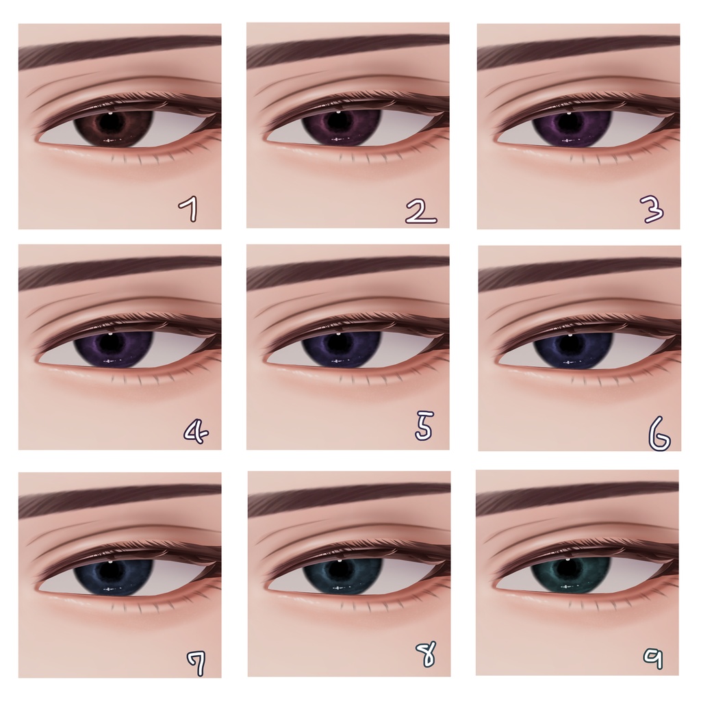 【悠莉専用】雨雲eye ‐eye texture 23color & makeup texture & PSD付き‐MZ43