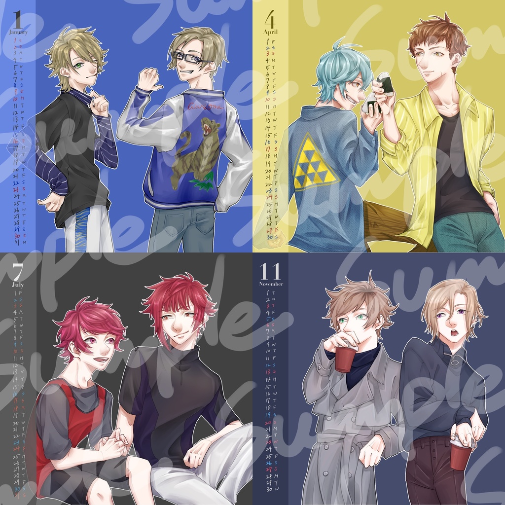 【A3!】卓上カレンダー2022