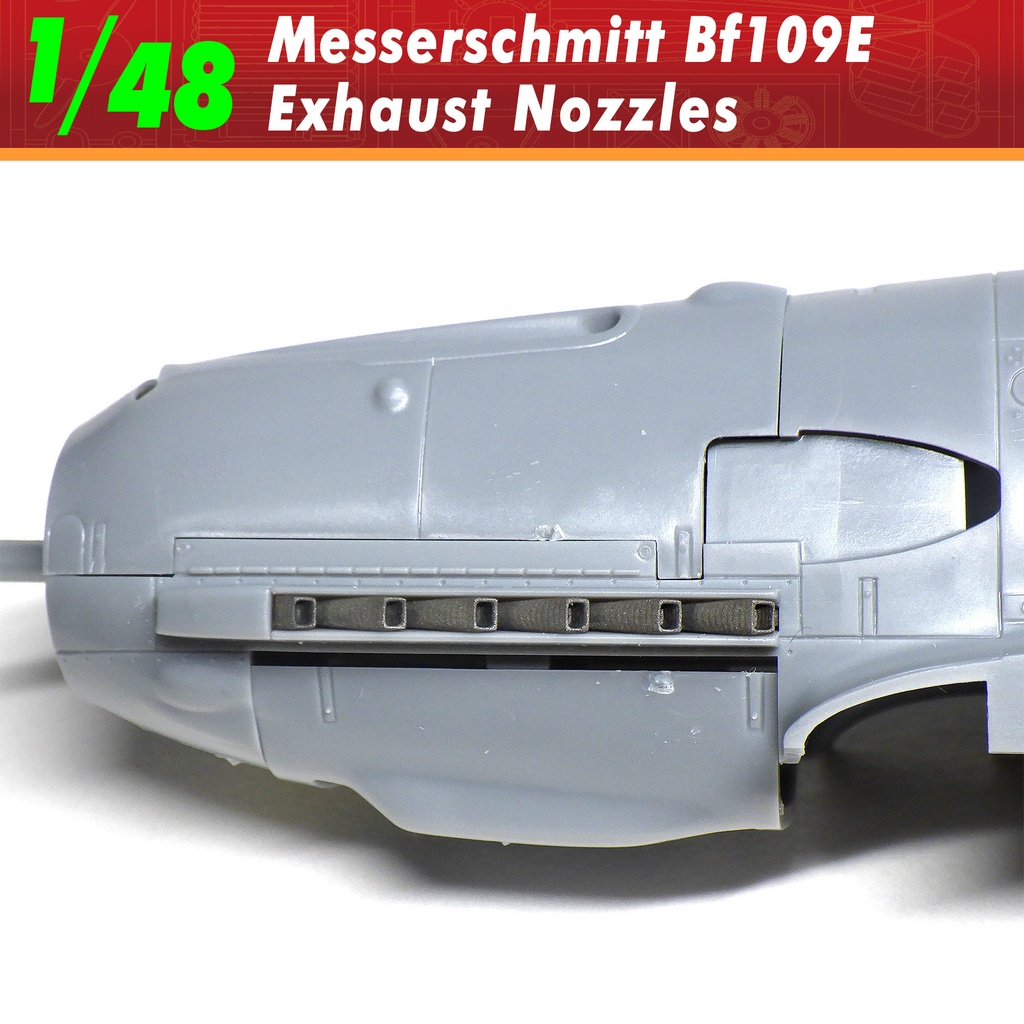 Bf109E エキゾーストノズル(1/48)