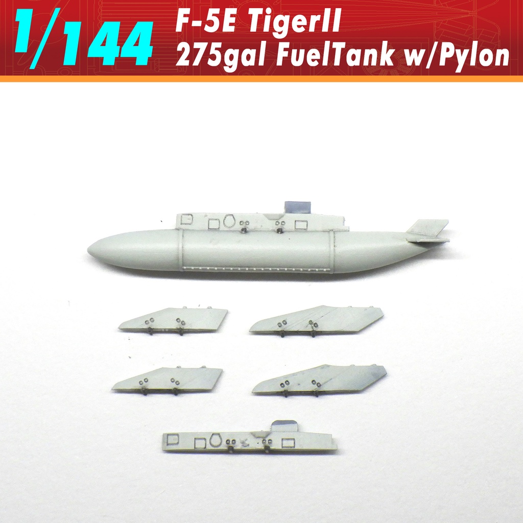 F-5Eタイガー2(1/144)：275galフューエルタンク（ｗ/パイロン）