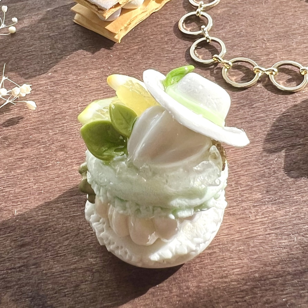 バーメイド「ソルトモクテル」マカロン風バッグチャーム