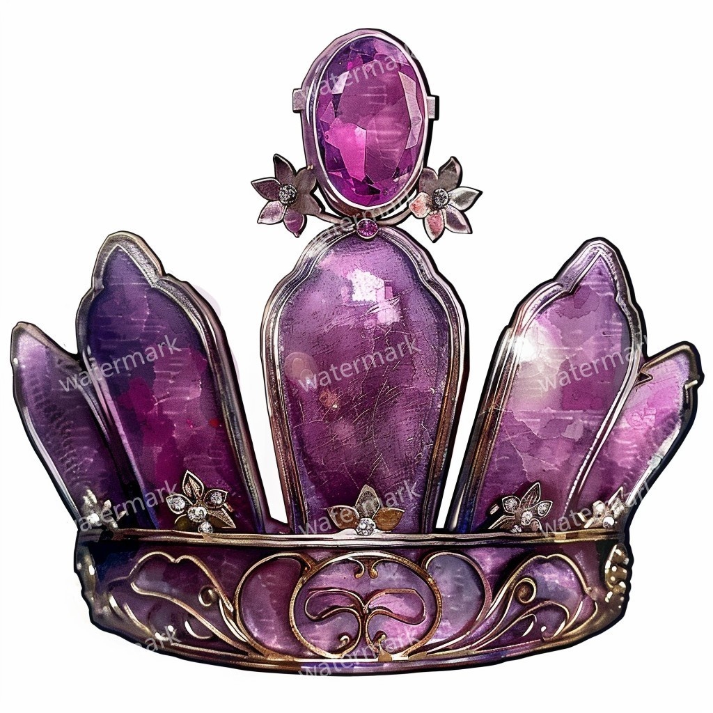 ピンクの王冠&プリンセスティアラ 32点セット|高画質PNG・水彩クリップアート|デジタル素材