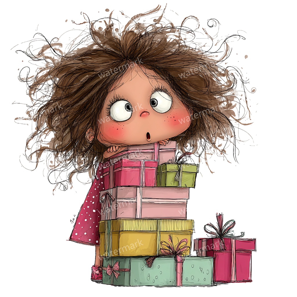 かわいい幼児の女の子 イラスト素材 20点セット|ゆめかわ・水彩風|高画質PNG|デジタル素材