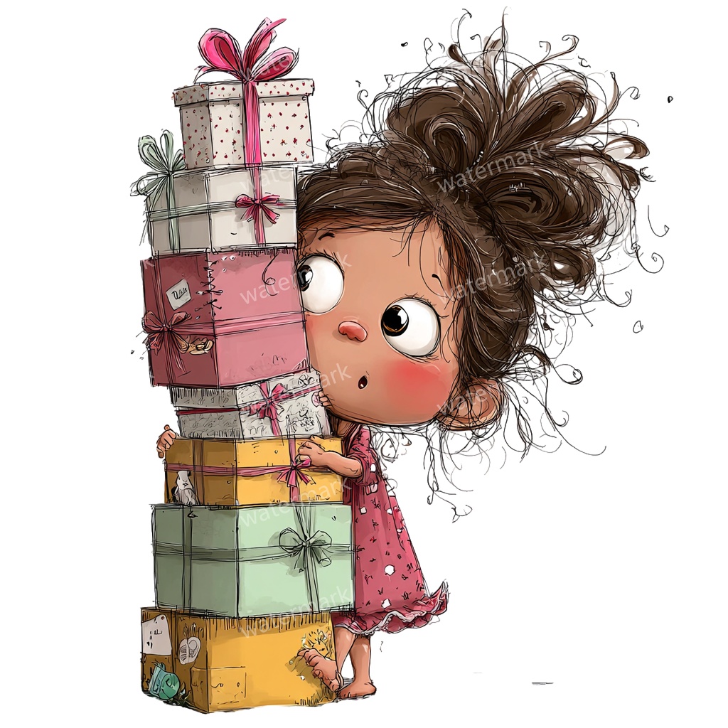 かわいい幼児の女の子 イラスト素材 20点セット|ゆめかわ・水彩風|高画質PNG|デジタル素材