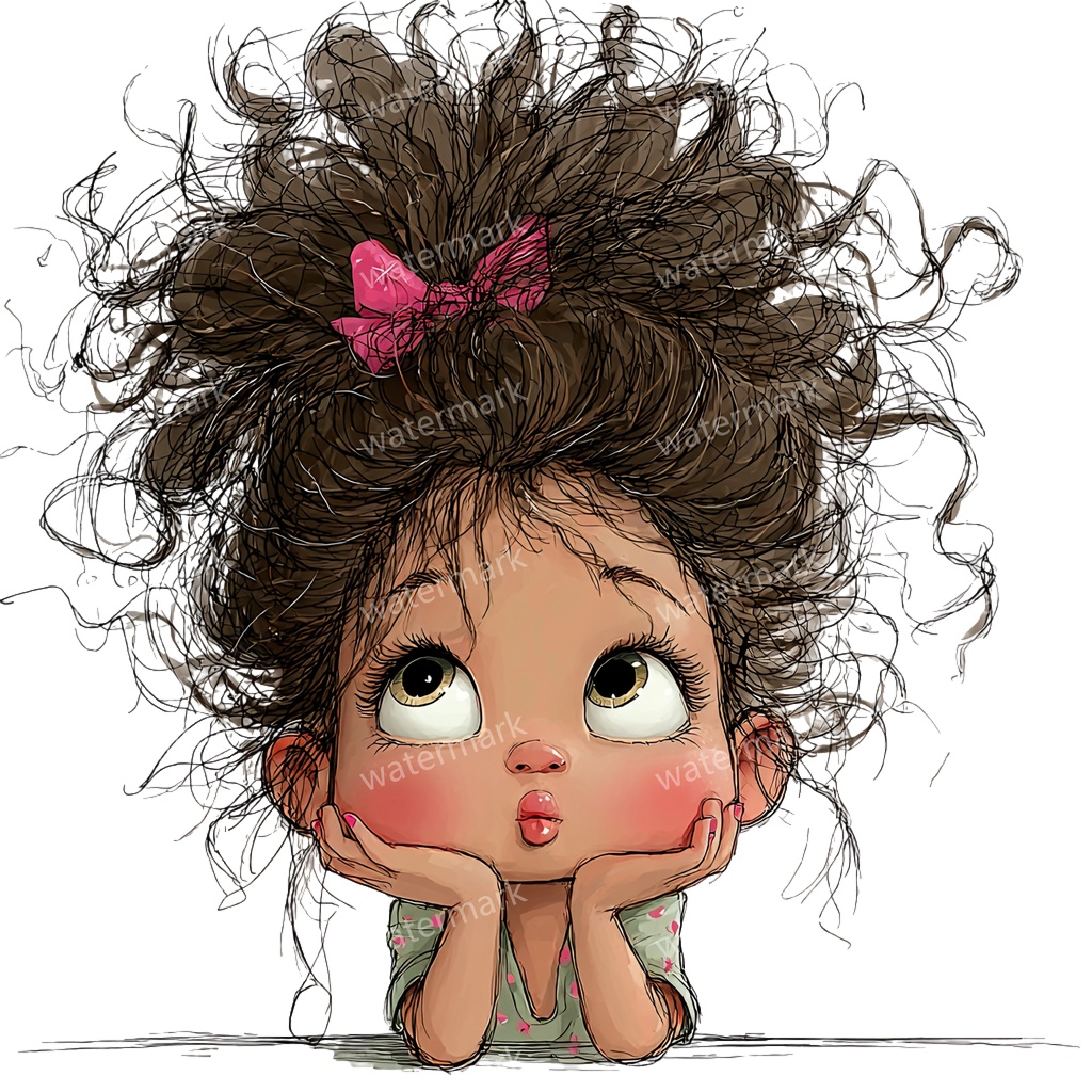 かわいい幼児の女の子 イラスト素材 20点セット｜ゆめかわ・水彩風｜高画質PNG｜デジタル素材