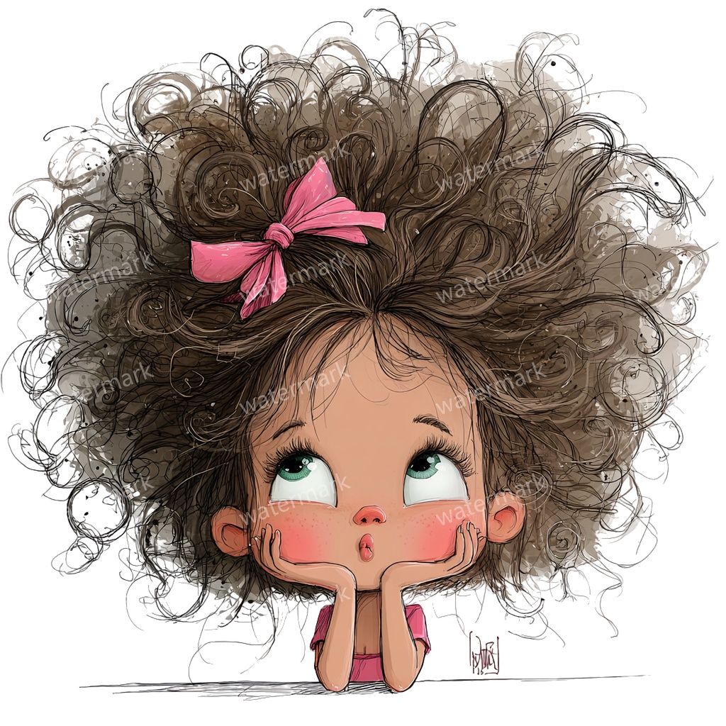 かわいい幼児の女の子 イラスト素材 20点セット|ゆめかわ・水彩風|高画質PNG|デジタル素材