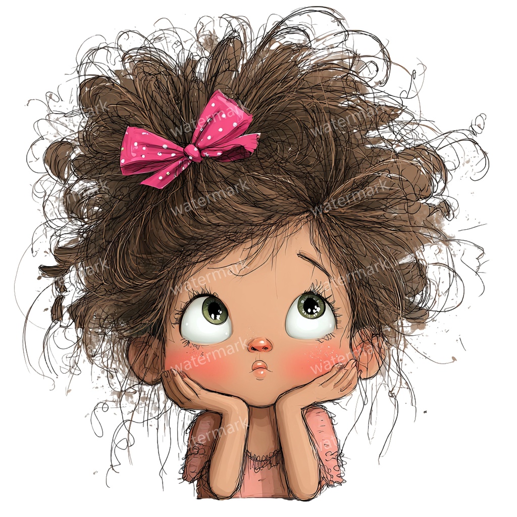 かわいい幼児の女の子 イラスト素材 20点セット|ゆめかわ・水彩風|高画質PNG|デジタル素材