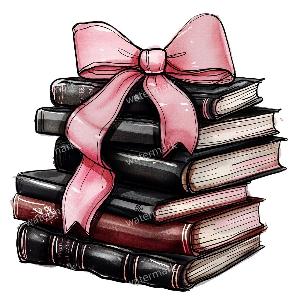 リボン付きハードカバー本 イラスト素材 12点セット|水彩風|高画質PNG|デジタル素材