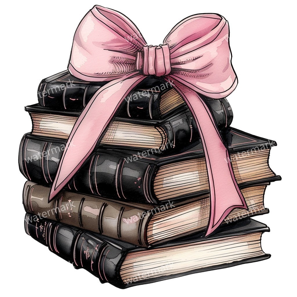 リボン付きハードカバー本 イラスト素材 12点セット|水彩風|高画質PNG|デジタル素材