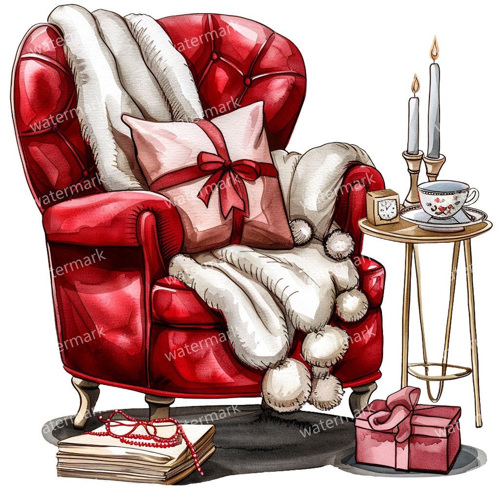 アームチェアのイラスト素材 20点セット|水彩風|高画質PNG|デジタル素材