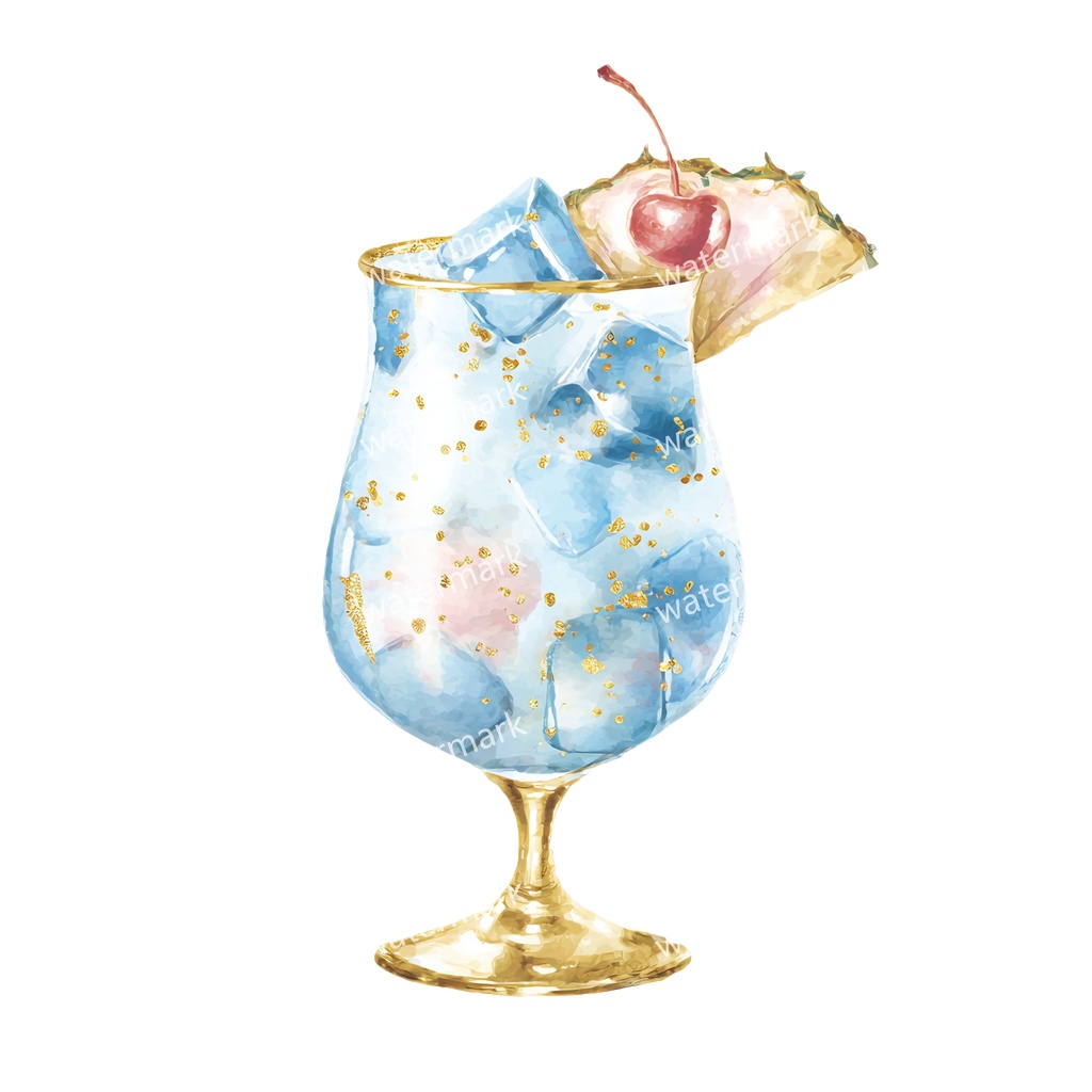 【商用利用可】カクテル水彩クリップアート20点セット|高解像度・透過PNG|印刷OK・コラージュ・ジャンクジャーナル素材|即ダウンロード