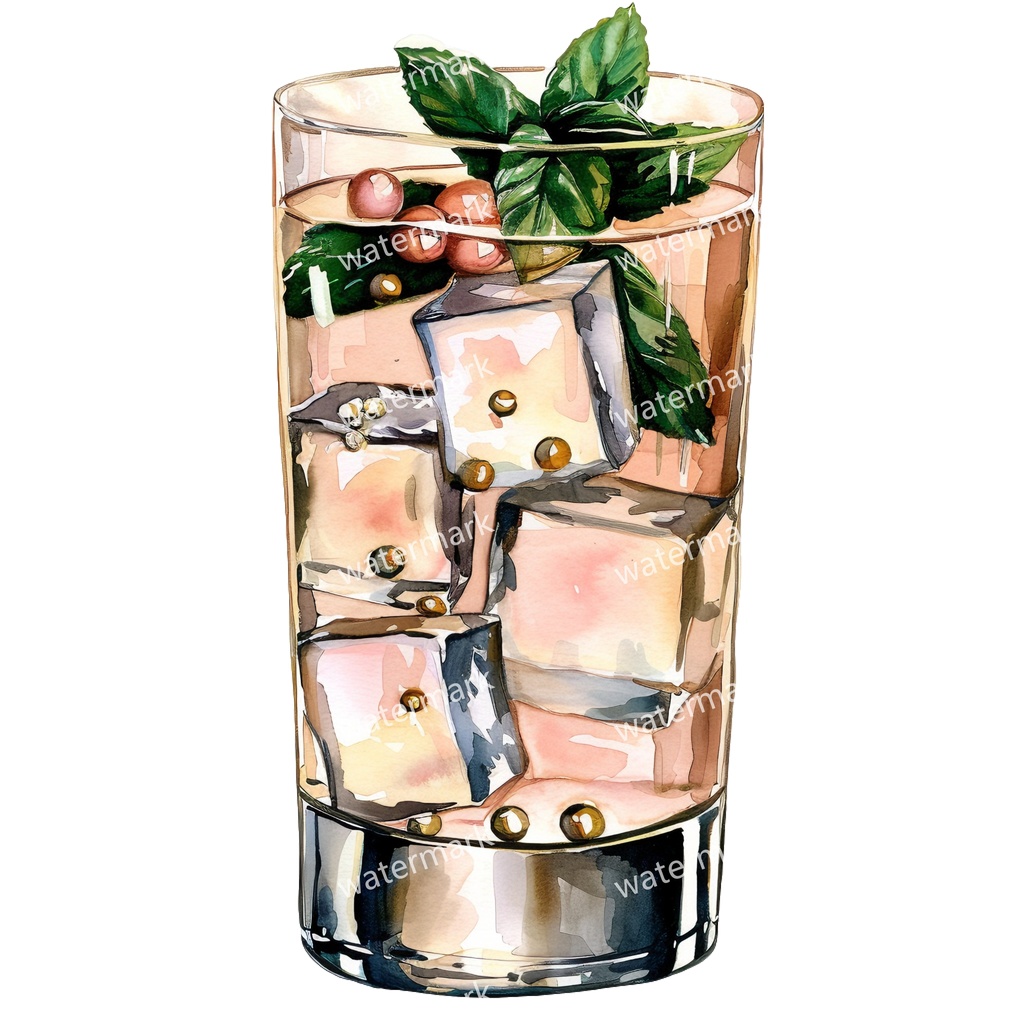 【商用利用可】カクテル水彩クリップアート20点セット|高解像度・透過PNG|印刷OK・コラージュ・ジャンクジャーナル素材|即ダウンロード