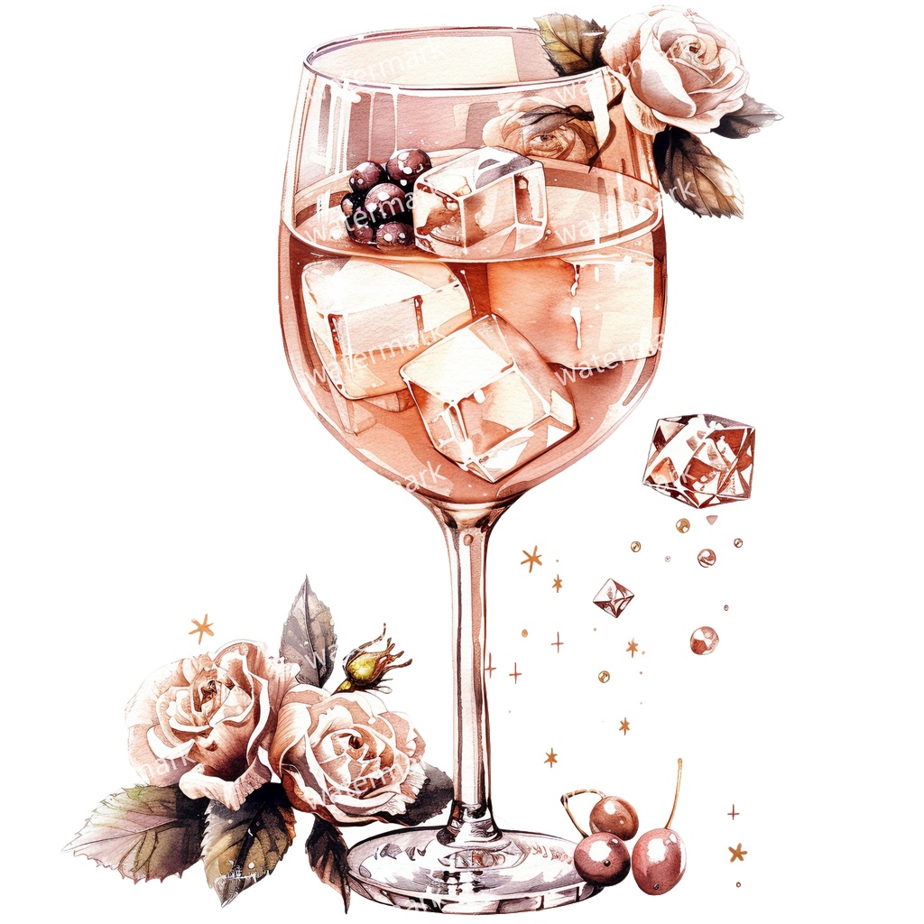 【商用利用可】カクテル水彩クリップアート20点セット|高解像度・透過PNG|印刷OK・コラージュ・ジャンクジャーナル素材|即ダウンロード