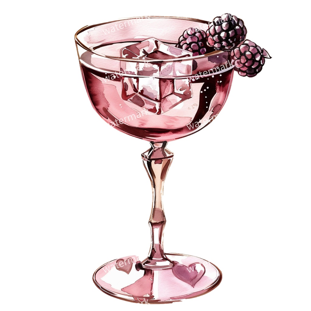 【商用利用可】カクテル水彩クリップアート20点セット|高解像度・透過PNG|印刷OK・コラージュ・ジャンクジャーナル素材|即ダウンロード