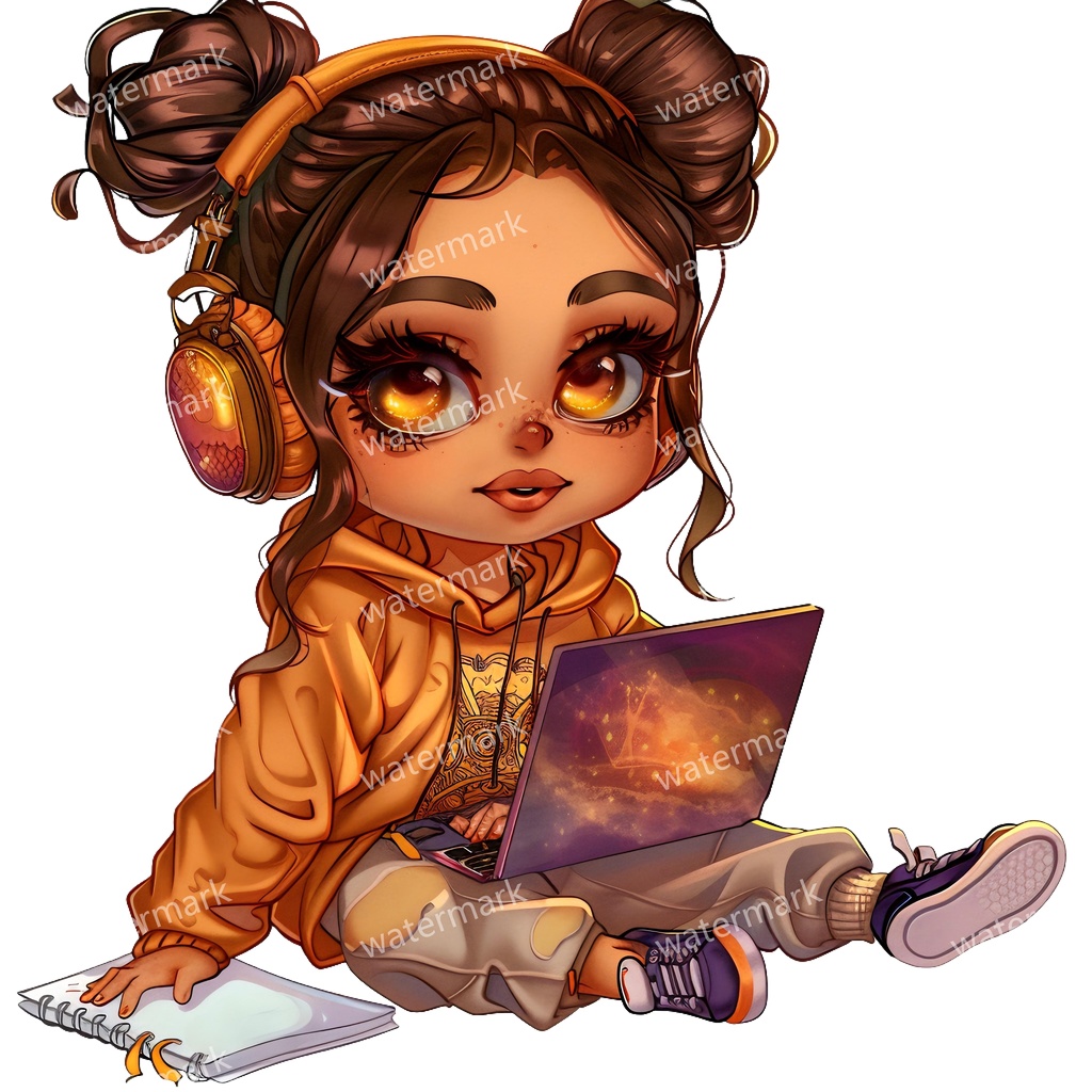 【商用利用可】水彩ガールズクリップアート13点セット|高解像度・透過PNG|印刷OK・コラージュ・ジャンクジャーナル素材|即ダウンロード