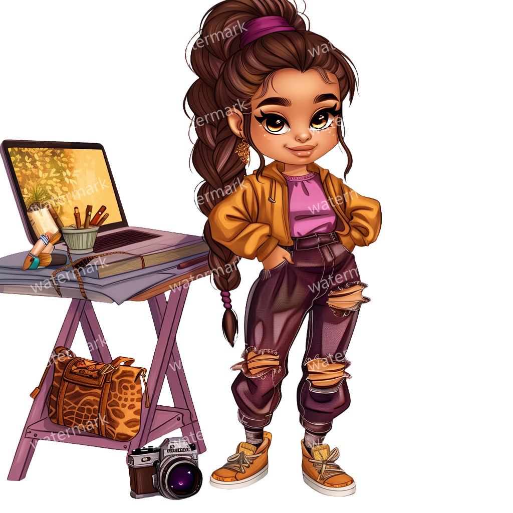 【商用利用可】水彩ガールズクリップアート13点セット|高解像度・透過PNG|印刷OK・コラージュ・ジャンクジャーナル素材|即ダウンロード