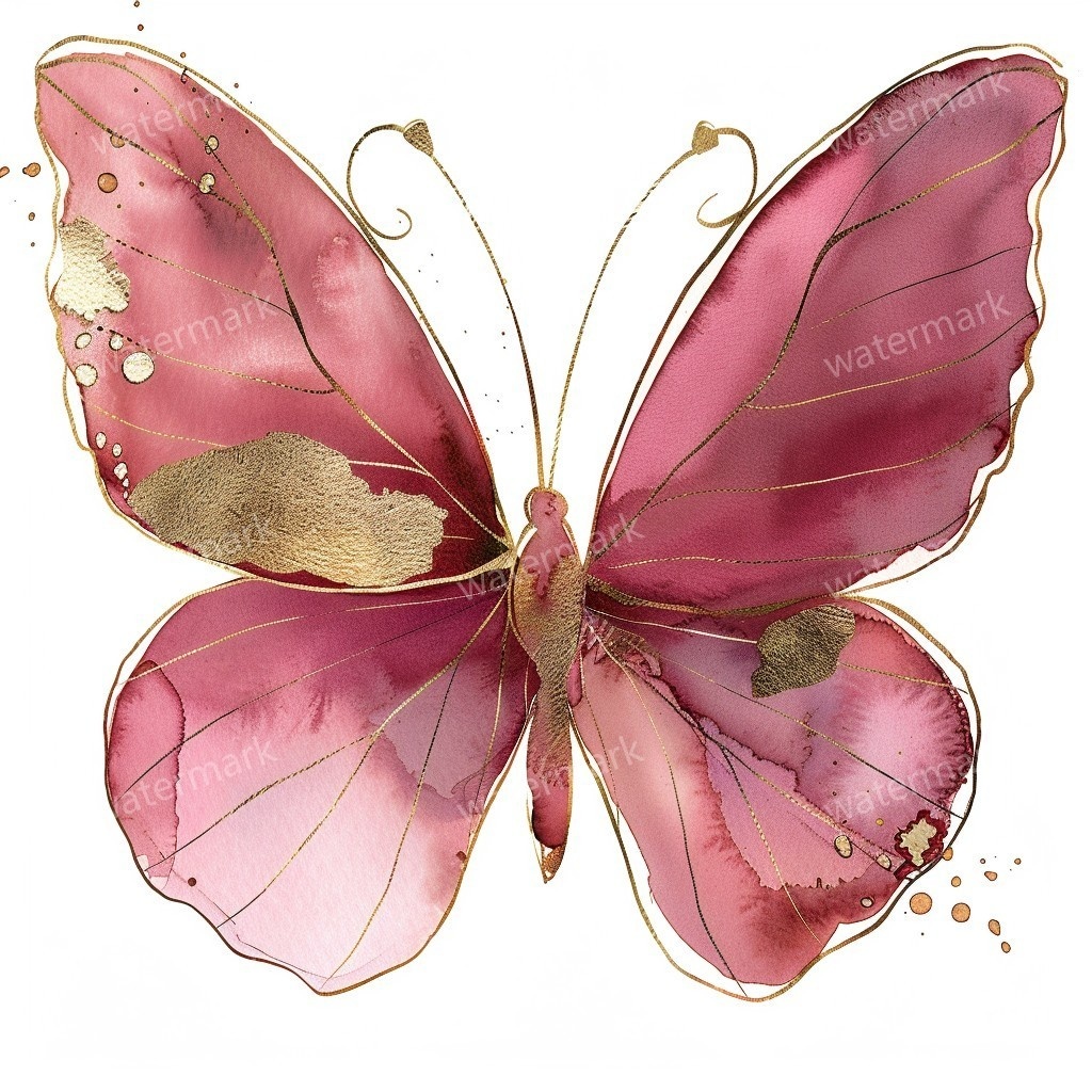 【商用利用可】水彩バタフライ(蝶)クリップアート19点セット|高解像度・透過PNG|印刷OK・コラージュ・ジャンクジャーナル素材|即ダウンロード