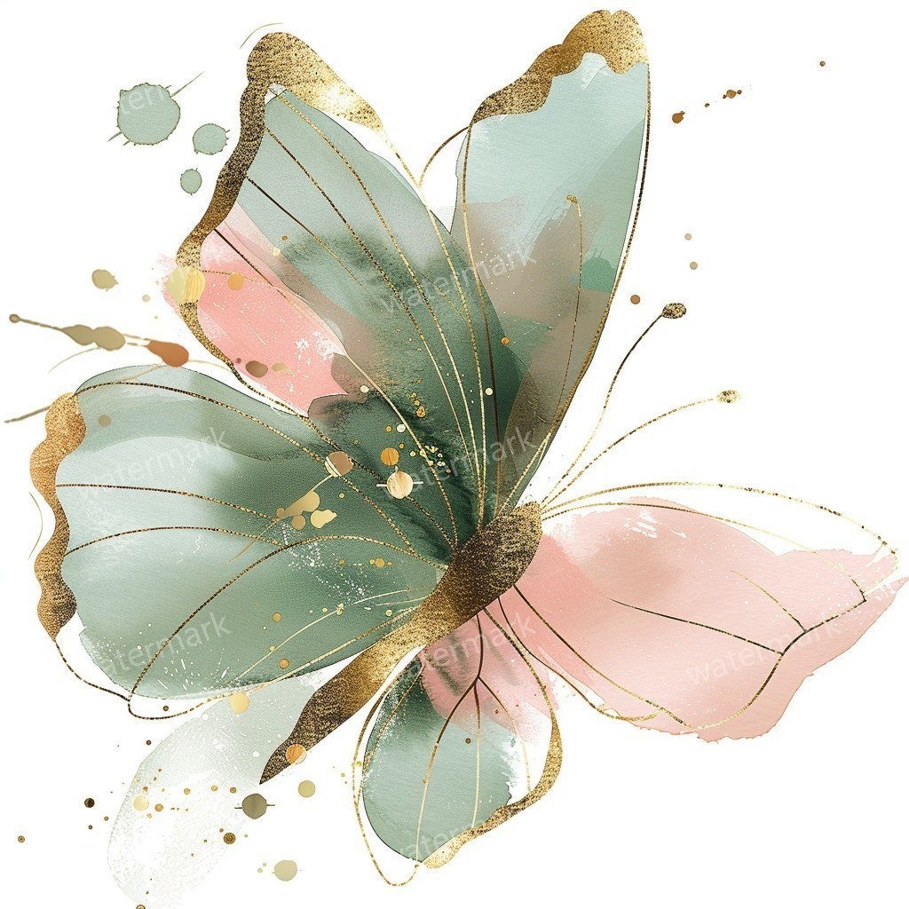 【商用利用可】水彩バタフライ(蝶)クリップアート19点セット|高解像度・透過PNG|印刷OK・コラージュ・ジャンクジャーナル素材|即ダウンロード