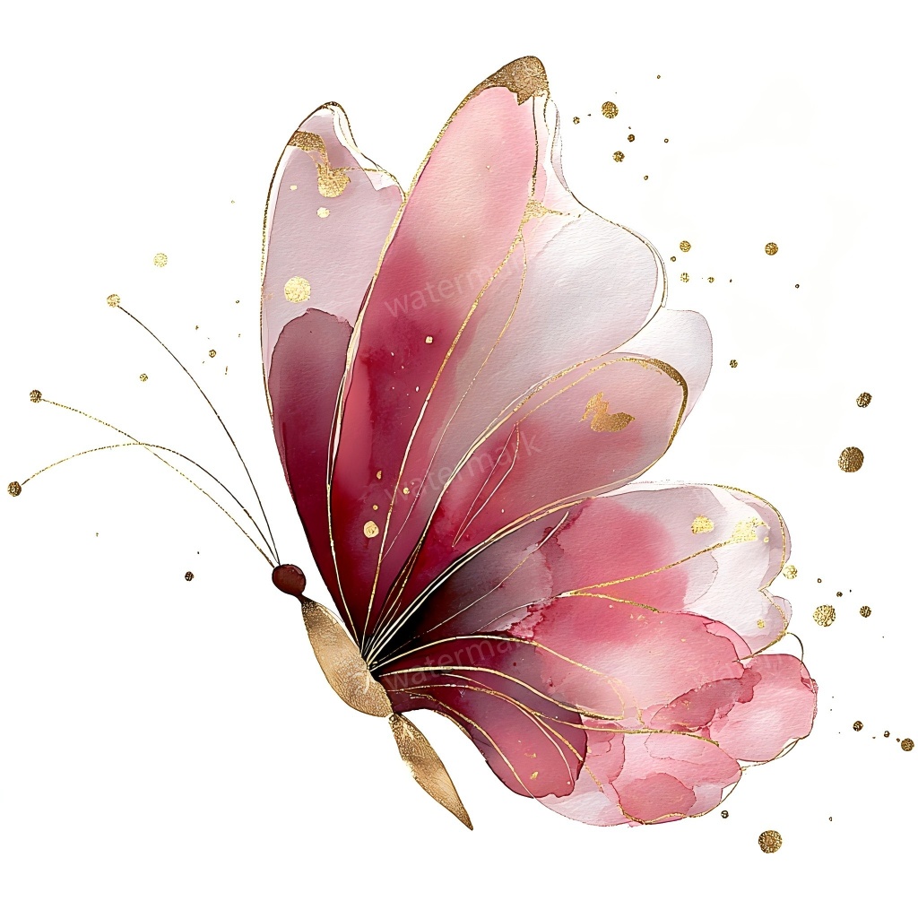 【商用利用可】水彩バタフライ(蝶)クリップアート19点セット|高解像度・透過PNG|印刷OK・コラージュ・ジャンクジャーナル素材|即ダウンロード