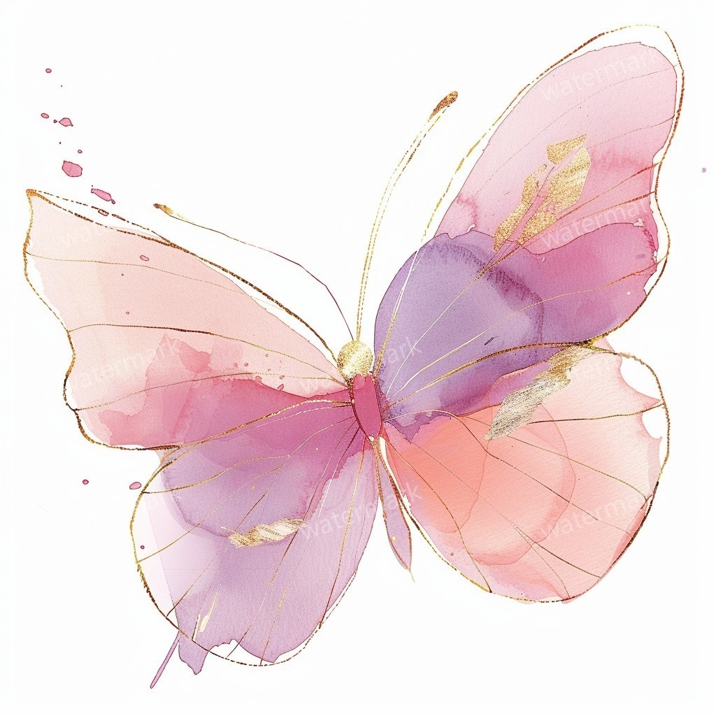 【商用利用可】水彩バタフライ(蝶)クリップアート19点セット|高解像度・透過PNG|印刷OK・コラージュ・ジャンクジャーナル素材|即ダウンロード