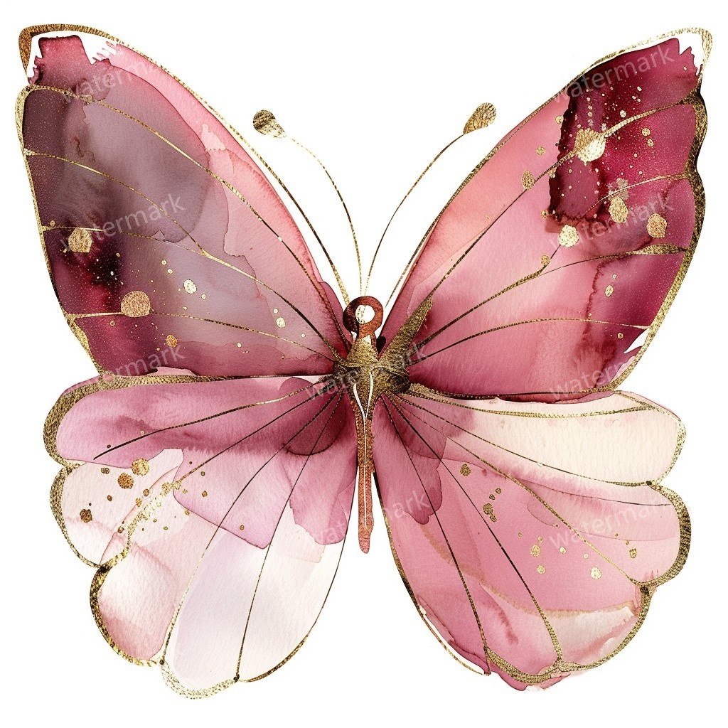 【商用利用可】水彩バタフライ(蝶)クリップアート19点セット|高解像度・透過PNG|印刷OK・コラージュ・ジャンクジャーナル素材|即ダウンロード