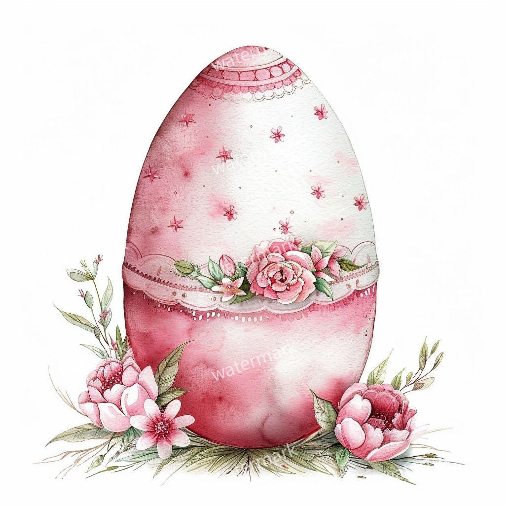 【商用利用可】イースターエッグ水彩クリップアート16点セット|高解像度・透過PNG|印刷OK・コラージュ・ジャンクジャーナル素材|即ダウンロード