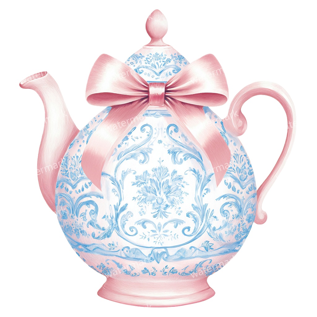 【商用利用可】ティーポット水彩クリップアート20点セット|高解像度・透過PNG|印刷OK・コラージュ・ジャンクジャーナル素材|即ダウンロード