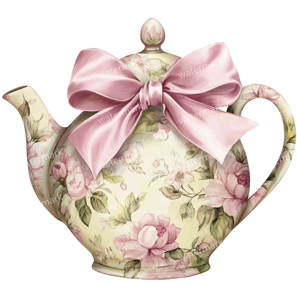 【商用利用可】ティーポット水彩クリップアート20点セット|高解像度・透過PNG|印刷OK・コラージュ・ジャンクジャーナル素材|即ダウンロード