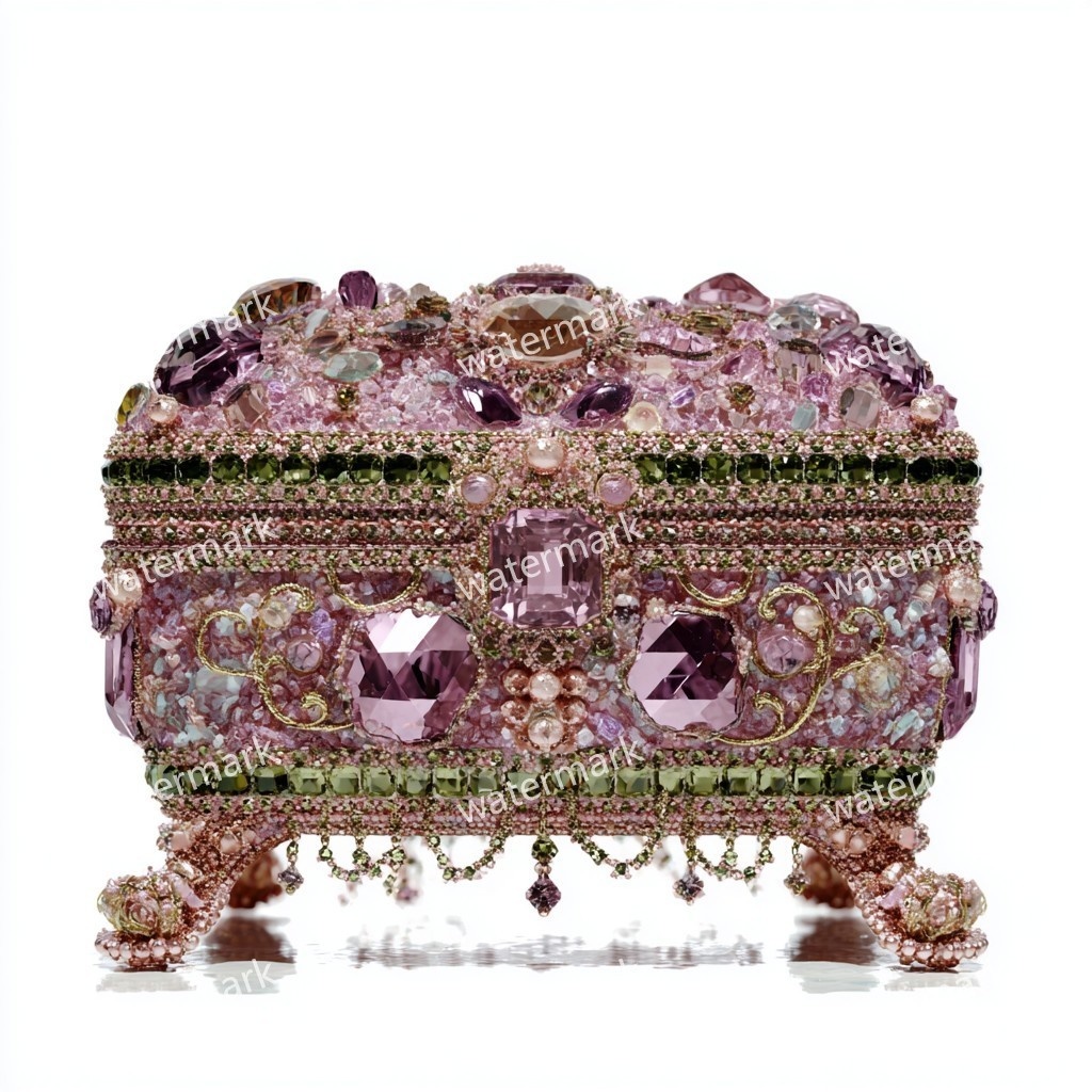 【商用利用可】ジュエリーボックス(水彩宝石箱)クリップアート19点セット|高解像度・透過PNG|印刷OK・コラージュ・ジャンクジャーナル素材|即ダウンロード