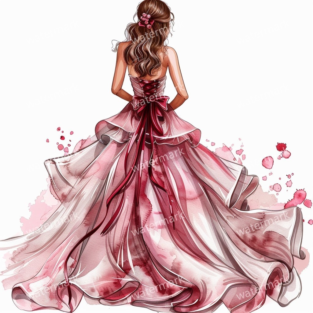 【商用利用可】レッドファッション水彩クリップアート65点セット|高解像度・透過PNG|印刷OK・コラージュ・ジャンクジャーナル素材|即ダウンロード