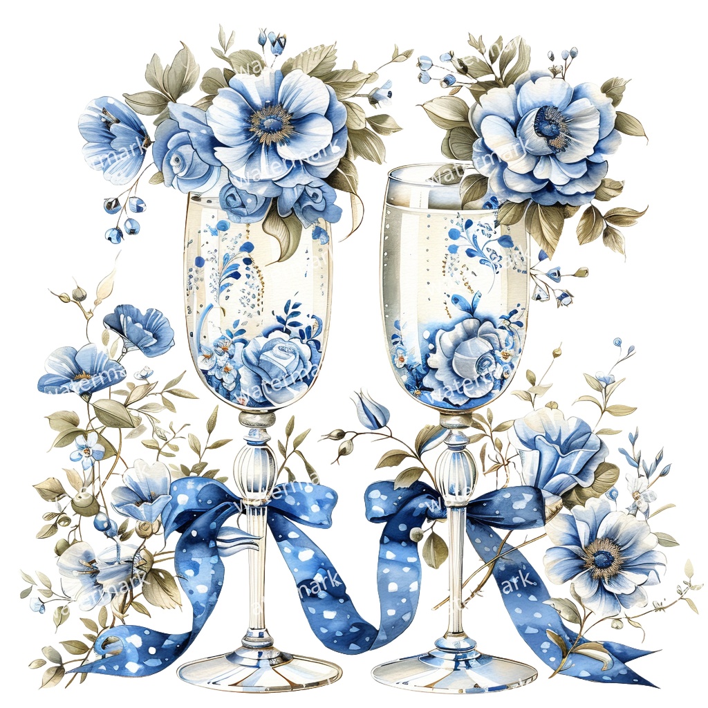 【商用利用可】ウェディング水彩クリップアート20点セット|高解像度・透過PNG|結婚式DIY・コラージュ・ジャンクジャーナル素材|即ダウンロード