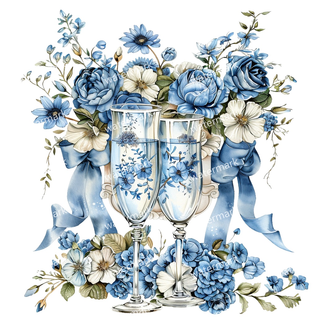 【商用利用可】ウェディング水彩クリップアート20点セット|高解像度・透過PNG|結婚式DIY・コラージュ・ジャンクジャーナル素材|即ダウンロード