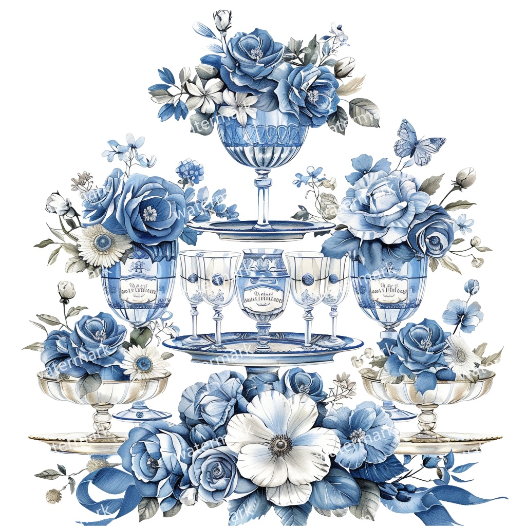 【商用利用可】ウェディング水彩クリップアート20点セット|高解像度・透過PNG|結婚式DIY・コラージュ・ジャンクジャーナル素材|即ダウンロード