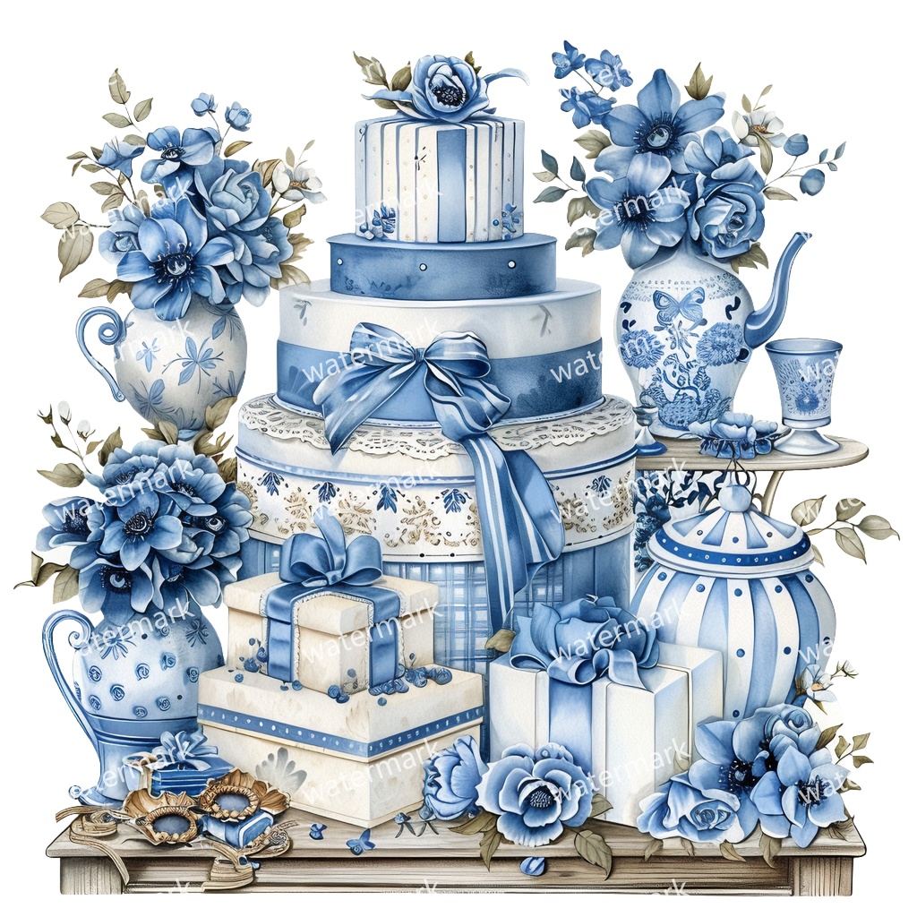 【商用利用可】ウェディング水彩クリップアート20点セット|高解像度・透過PNG|結婚式DIY・コラージュ・ジャンクジャーナル素材|即ダウンロード