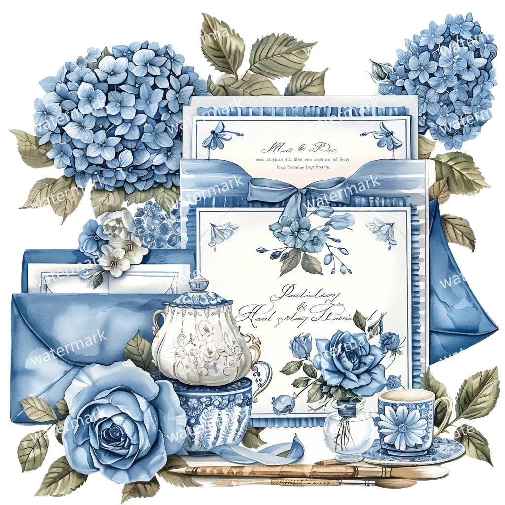 【商用利用可】ウェディング水彩クリップアート20点セット|高解像度・透過PNG|結婚式DIY・コラージュ・ジャンクジャーナル素材|即ダウンロード