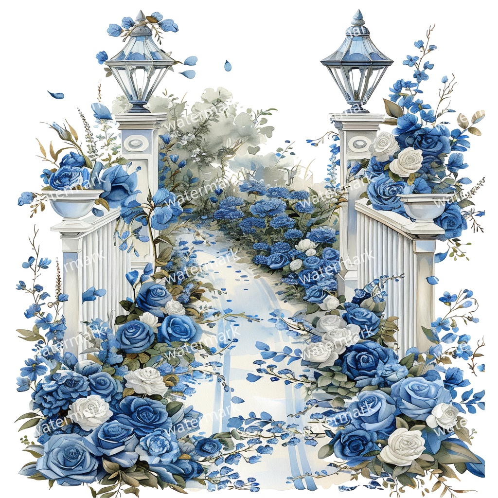 【商用利用可】ウェディング水彩クリップアート20点セット|高解像度・透過PNG|結婚式DIY・コラージュ・ジャンクジャーナル素材|即ダウンロード