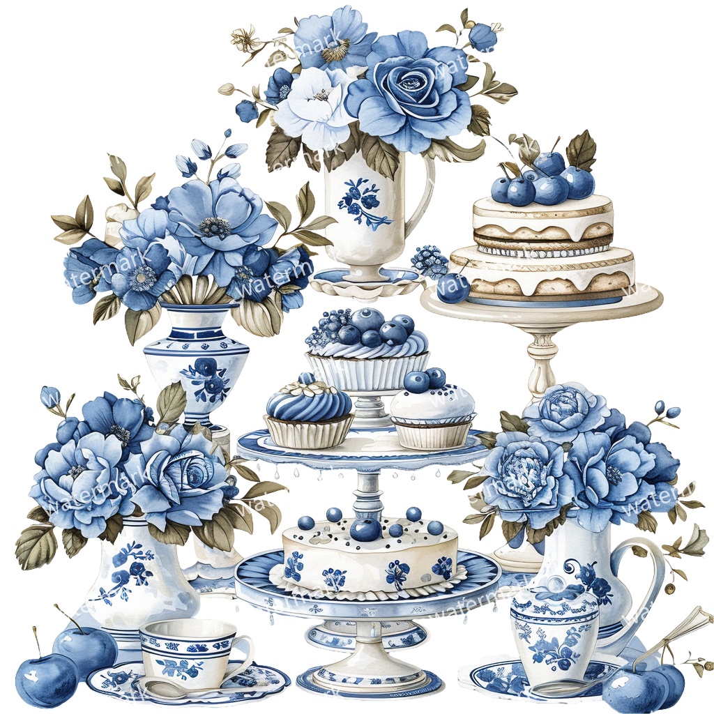 【商用利用可】ウェディング水彩クリップアート20点セット|高解像度・透過PNG|結婚式DIY・コラージュ・ジャンクジャーナル素材|即ダウンロード