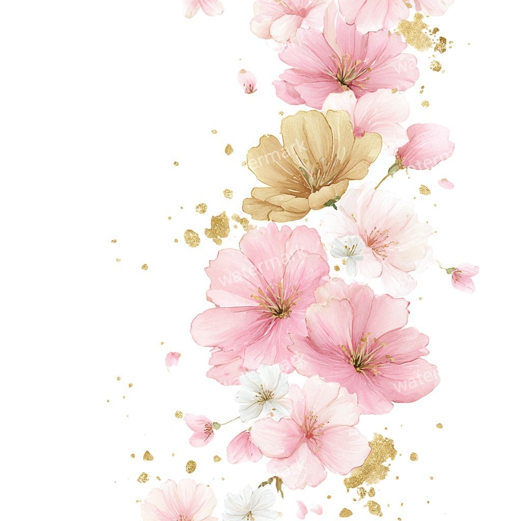 【商用利用可】ピンクの花(水彩フラワー)クリップアート16点セット|高解像度・透過PNG|印刷OK・コラージュ・ジャンクジャーナル素材|即ダウンロード