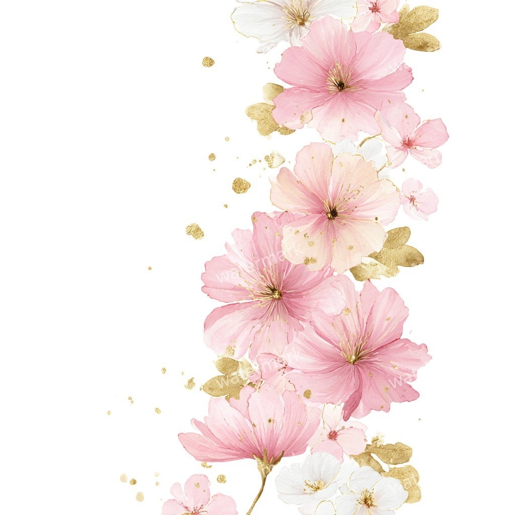 【商用利用可】ピンクの花(水彩フラワー)クリップアート16点セット|高解像度・透過PNG|印刷OK・コラージュ・ジャンクジャーナル素材|即ダウンロード