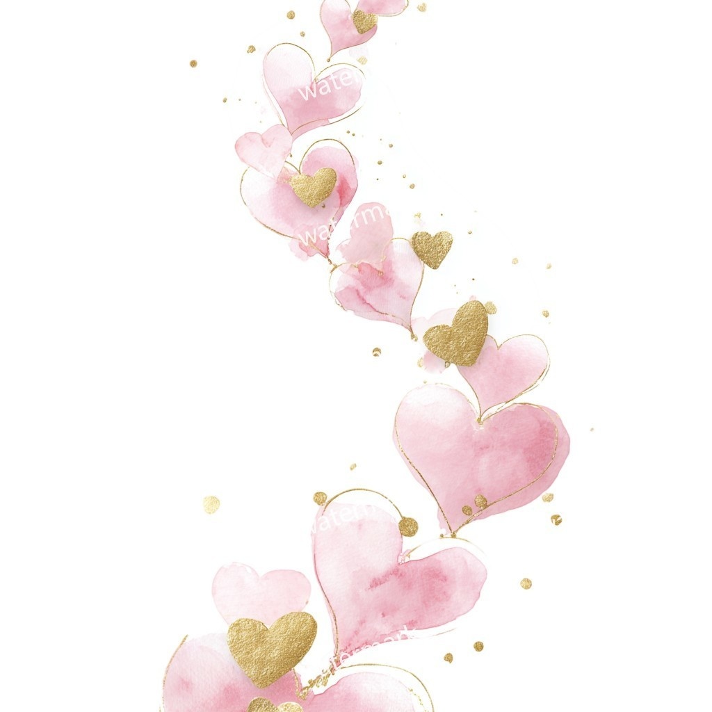 【商用利用可】ピンクハート(水彩)クリップアート19点セット|高解像度・透過PNG|印刷OK・コラージュ・ジャンクジャーナル素材|即ダウンロード