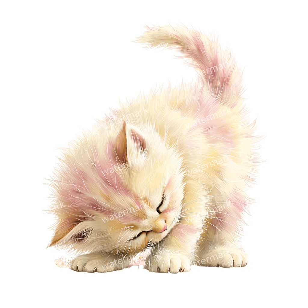 【商用利用可】猫(水彩キャット)クリップアート15点セット|高解像度・透過PNG|印刷OK・コラージュ・ジャンクジャーナル素材|即ダウンロード