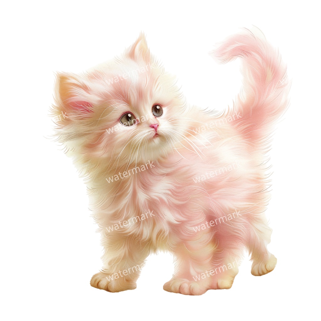 【商用利用可】猫(水彩キャット)クリップアート15点セット|高解像度・透過PNG|印刷OK・コラージュ・ジャンクジャーナル素材|即ダウンロード