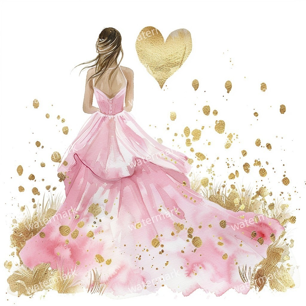 【商用利用可】ウェディング水彩クリップアート33点バンドル|高解像度・透過PNG|結婚式・コラージュ・ジャンクジャーナル素材|即ダウンロード