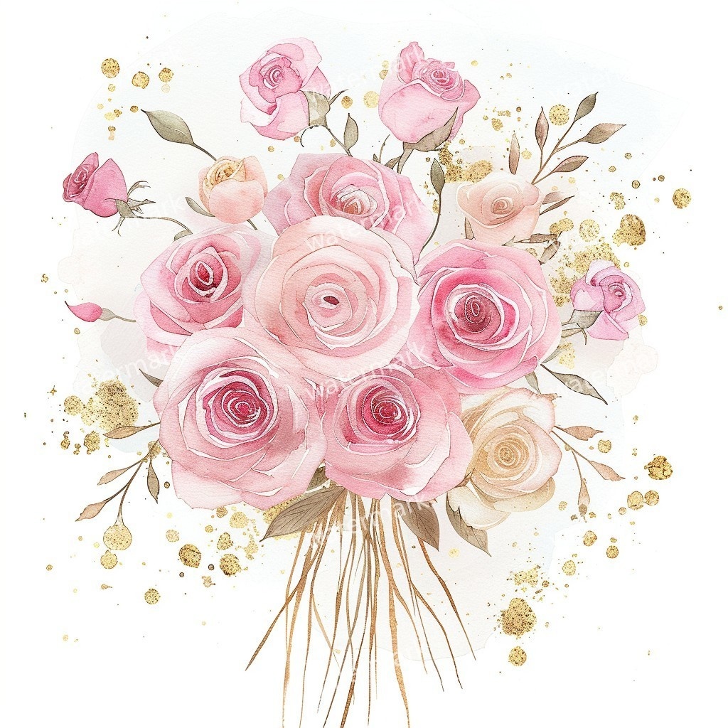 【商用利用可】ウェディング水彩クリップアート33点バンドル|高解像度・透過PNG|結婚式・コラージュ・ジャンクジャーナル素材|即ダウンロード